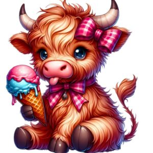 Heat transfers Iron on stickers  highland cow 53 for Tshirts Iron on Decal Patches Stickers Clothes Hat Pillows DIY Crafts