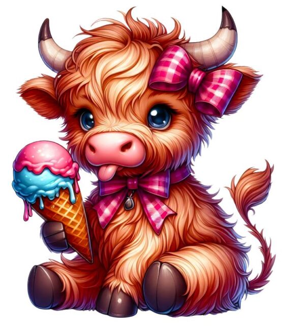 Heat transfers Iron on stickers  highland cow 53 for Tshirts Iron on Decal Patches Stickers Clothes Hat Pillows DIY Crafts