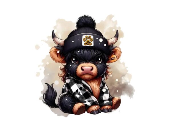 Heat transfers Iron on stickers  highland cow 564 for Tshirts Iron on Decal Patches Stickers Clothes Hat Pillows DIY Crafts