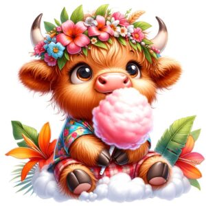 Heat transfers Iron on stickers  highland cow 569 for Tshirts Iron on Decal Patches Stickers Clothes Hat Pillows DIY Crafts
