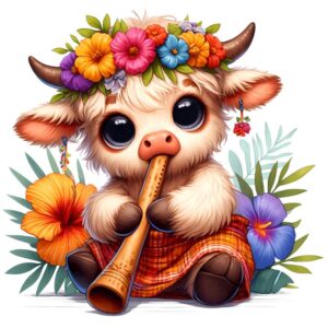 Heat transfers Iron on stickers  highland cow 571 for Tshirts Iron on Decal Patches Stickers Clothes Hat Pillows DIY Crafts