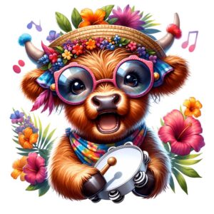 Heat transfers Iron on stickers  highland cow 572 for Tshirts Iron on Decal Patches Stickers Clothes Hat Pillows DIY Crafts