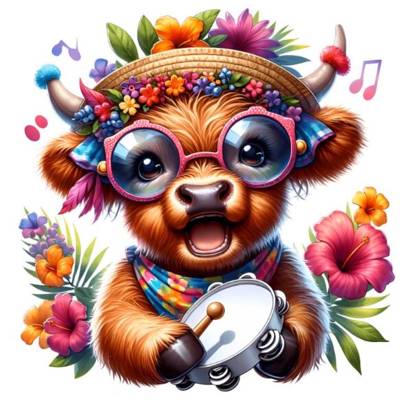 Heat transfers Iron on stickers  highland cow 572 for Tshirts Iron on Decal Patches Stickers Clothes Hat Pillows DIY Crafts