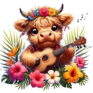 Heat transfers Iron on stickers  highland cow 574 for Tshirts Iron on Decal Patches Stickers Clothes Hat Pillows DIY Crafts