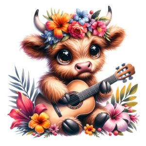 Heat transfers Iron on stickers  highland cow 576 for Tshirts Iron on Decal Patches Stickers Clothes Hat Pillows DIY Crafts