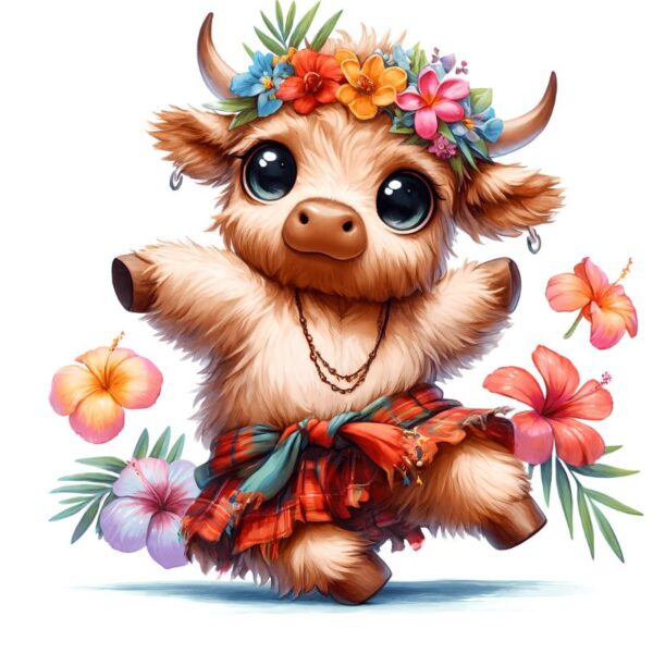 Heat transfers Iron on stickers  highland cow 577 for Tshirts Iron on Decal Patches Stickers Clothes Hat Pillows DIY Crafts