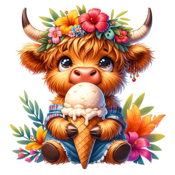 Heat transfers Iron on stickers  highland cow 580 for Tshirts Iron on Decal Patches Stickers Clothes Hat Pillows DIY Crafts