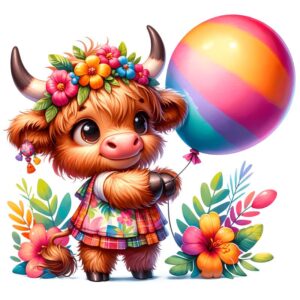 Heat transfers Iron on stickers  highland cow 581 for Tshirts Iron on Decal Patches Stickers Clothes Hat Pillows DIY Crafts