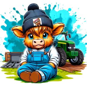 Heat transfers Iron on stickers  highland cow 59 for Tshirts Iron on Decal Patches Stickers Clothes Hat Pillows DIY Crafts