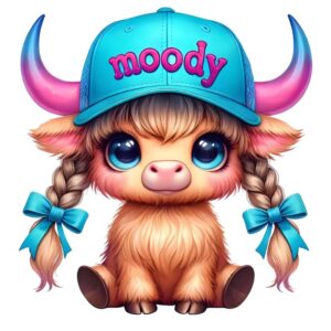 Heat transfers Iron on stickers  highland cow 594 for Tshirts Iron on Decal Patches Stickers Clothes Hat Pillows DIY Crafts