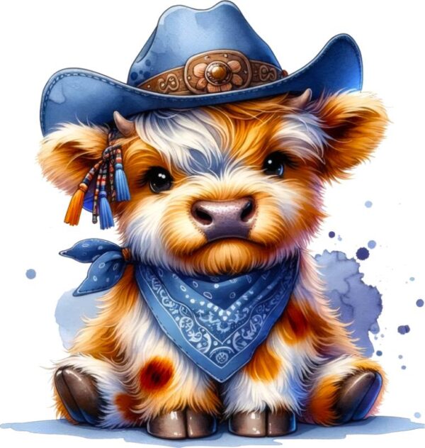 Heat transfers Iron on stickers  highland cow 60 for Tshirts Iron on Decal Patches Stickers Clothes Hat Pillows DIY Crafts