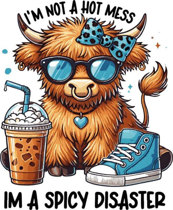 Heat transfers Iron on stickers  highland cow 601 for Tshirts Iron on Decal Patches Stickers Clothes Hat Pillows DIY Crafts