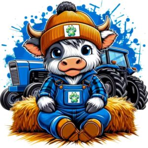 Heat transfers Iron on stickers  highland cow 61 for Tshirts Iron on Decal Patches Stickers Clothes Hat Pillows DIY Crafts
