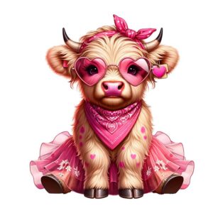 Heat transfers Iron on stickers  highland cow 81 for Tshirts Iron on Decal Patches Stickers Clothes Hat Pillows DIY Crafts