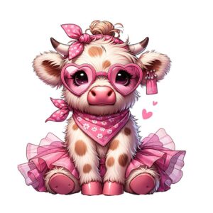Heat transfers Iron on stickers  highland cow 83 for Tshirts Iron on Decal Patches Stickers Clothes Hat Pillows DIY Crafts