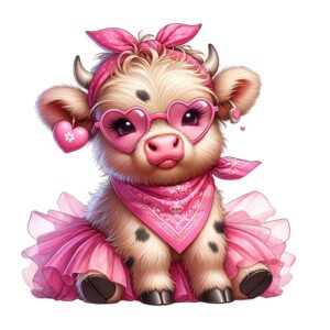 Heat transfers Iron on stickers  highland cow 85 for Tshirts Iron on Decal Patches Stickers Clothes Hat Pillows DIY Crafts