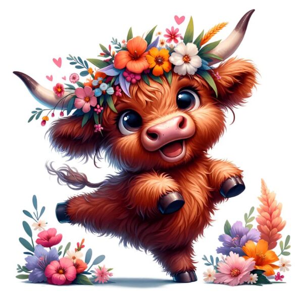 Heat transfers Iron on stickers  highland cow 89 for Tshirts Iron on Decal Patches Stickers Clothes Hat Pillows DIY Crafts