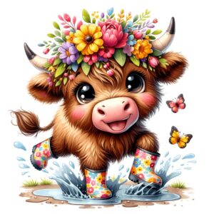 Heat transfers Iron on stickers  highland cow 95 for Tshirts Iron on Decal Patches Stickers Clothes Hat Pillows DIY Crafts