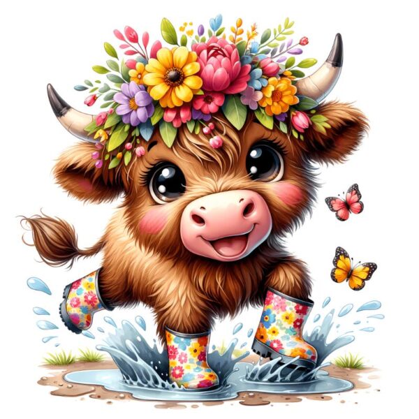 Heat transfers Iron on stickers  highland cow 95 for Tshirts Iron on Decal Patches Stickers Clothes Hat Pillows DIY Crafts