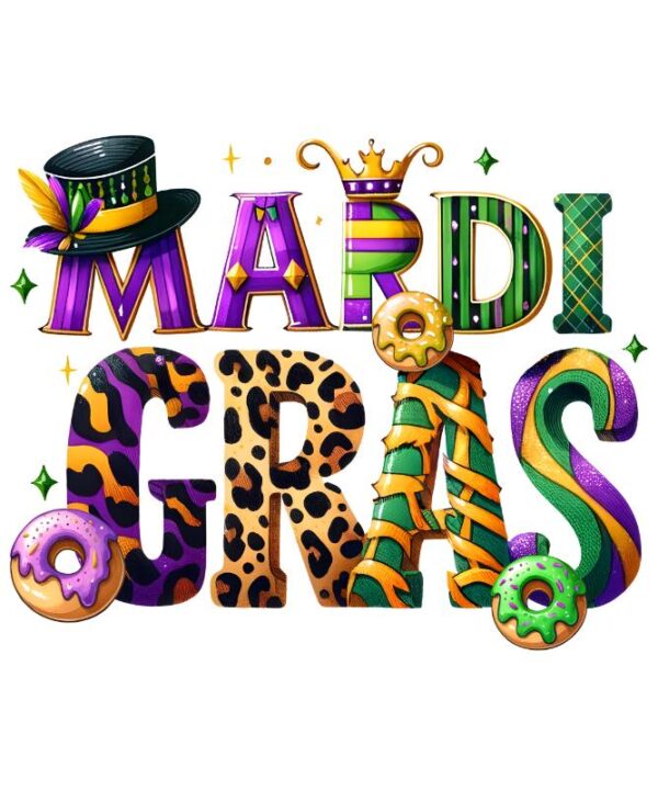 Heat transfers Iron on stickers  mardi gras 1 for Tshirts Iron on Decal Patches Stickers Clothes Hat Pillows DIY Crafts
