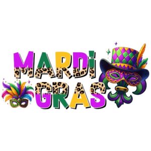 Heat transfers Iron on stickers  mardi gras 5 for Tshirts Iron on Decal Patches Stickers Clothes Hat Pillows DIY Crafts
