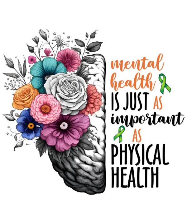 Heat transfers Iron on stickers  mental heath 10 for Tshirts Iron on Decal Patches Stickers Clothes Hat Pillows DIY Crafts