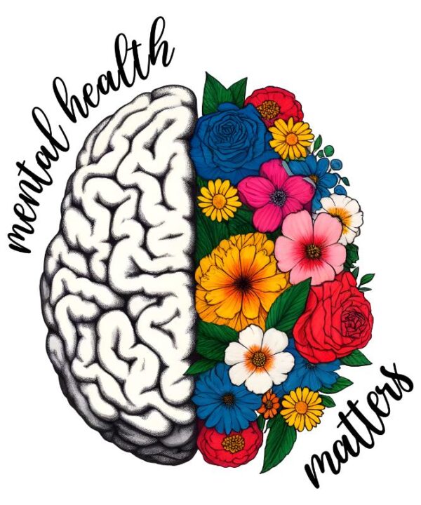 Heat transfers Iron on stickers  mental heath 12 for Tshirts Iron on Decal Patches Stickers Clothes Hat Pillows DIY Crafts