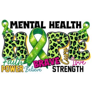 Heat transfers Iron on stickers  mental heath 13 for Tshirts Iron on Decal Patches Stickers Clothes Hat Pillows DIY Crafts