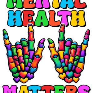 Heat transfers Iron on stickers  mental heath 42 for Tshirts Iron on Decal Patches Stickers Clothes Hat Pillows DIY Crafts