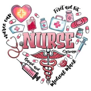 Heat transfers Iron on stickers  nurse cancer 153 for Tshirts Iron on Decal Patches Stickers Clothes Hat Pillows DIY Crafts