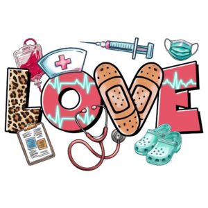 Heat transfers Iron on stickers  nurse cancer 156 for Tshirts Iron on Decal Patches Stickers Clothes Hat Pillows DIY Crafts