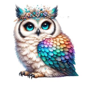 Heat transfers Iron on stickers  owl 101 for Tshirts Iron on Decal Patches Stickers Clothes Hat Pillows DIY Crafts