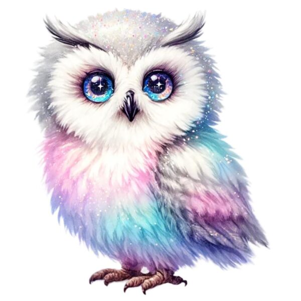 Heat transfers Iron on stickers  owl 108 for Tshirts Iron on Decal Patches Stickers Clothes Hat Pillows DIY Crafts