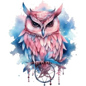 Heat transfers Iron on stickers  owl 11 for Tshirts Iron on Decal Patches Stickers Clothes Hat Pillows DIY Crafts