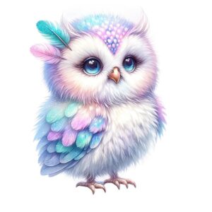 Heat transfers Iron on stickers  owl 110 for Tshirts Iron on Decal Patches Stickers Clothes Hat Pillows DIY Crafts