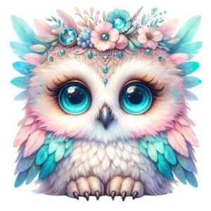 Heat transfers Iron on stickers  owl 111 for Tshirts Iron on Decal Patches Stickers Clothes Hat Pillows DIY Crafts