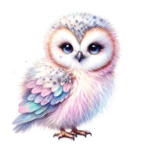 Heat transfers Iron on stickers  owl 112 for Tshirts Iron on Decal Patches Stickers Clothes Hat Pillows DIY Crafts