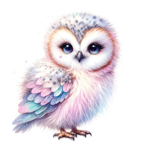 Heat transfers Iron on stickers  owl 112 for Tshirts Iron on Decal Patches Stickers Clothes Hat Pillows DIY Crafts