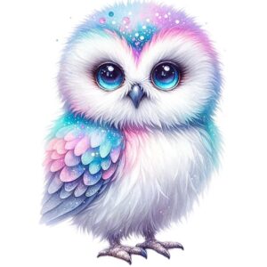 Heat transfers Iron on stickers  owl 114 for Tshirts Iron on Decal Patches Stickers Clothes Hat Pillows DIY Crafts