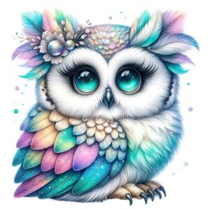 Heat transfers Iron on stickers  owl 120 for Tshirts Iron on Decal Patches Stickers Clothes Hat Pillows DIY Crafts