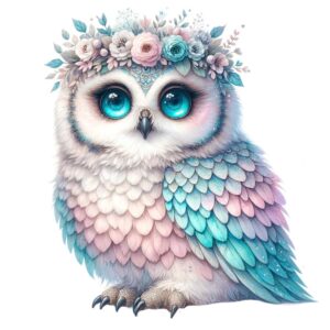 Heat transfers Iron on stickers  owl 125 for Tshirts Iron on Decal Patches Stickers Clothes Hat Pillows DIY Crafts