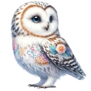 Heat transfers Iron on stickers  owl 129 for Tshirts Iron on Decal Patches Stickers Clothes Hat Pillows DIY Crafts