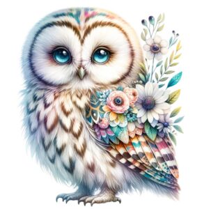 Heat transfers Iron on stickers  owl 131 for Tshirts Iron on Decal Patches Stickers Clothes Hat Pillows DIY Crafts