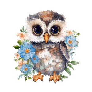 Heat transfers Iron on stickers  owl 16 for Tshirts Iron on Decal Patches Stickers Clothes Hat Pillows DIY Crafts