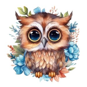 Heat transfers Iron on stickers  owl 20 for Tshirts Iron on Decal Patches Stickers Clothes Hat Pillows DIY Crafts