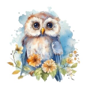 Heat transfers Iron on stickers  owl 22 for Tshirts Iron on Decal Patches Stickers Clothes Hat Pillows DIY Crafts