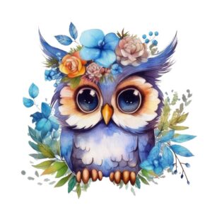 Heat transfers Iron on stickers  owl 23 for Tshirts Iron on Decal Patches Stickers Clothes Hat Pillows DIY Crafts