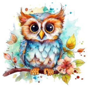 Heat transfers Iron on stickers  owl 25 for Tshirts Iron on Decal Patches Stickers Clothes Hat Pillows DIY Crafts
