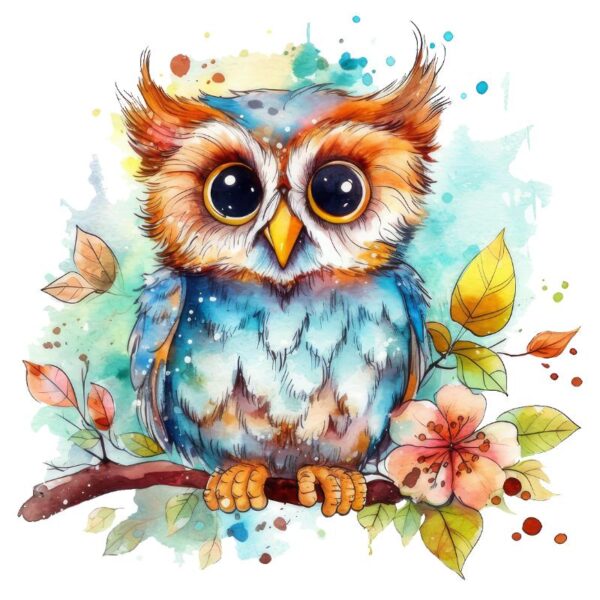 Heat transfers Iron on stickers  owl 25 for Tshirts Iron on Decal Patches Stickers Clothes Hat Pillows DIY Crafts