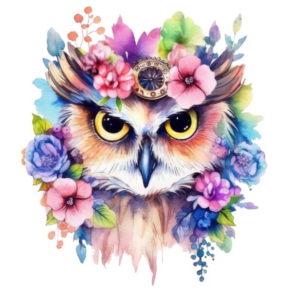 Heat transfers Iron on stickers  owl 26 for Tshirts Iron on Decal Patches Stickers Clothes Hat Pillows DIY Crafts